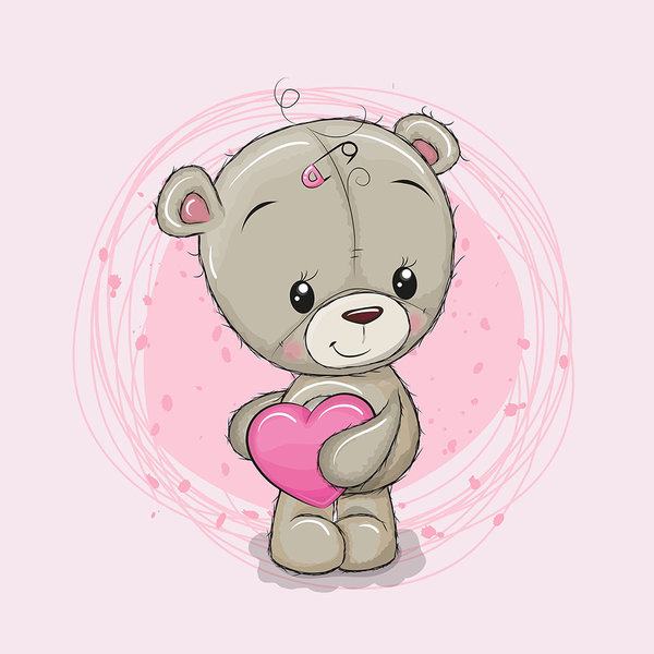 Teddymädchen mit Herz